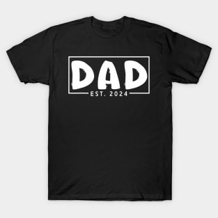 Dad Est. 2024 Expect Baby 2024 Father 2024 New Dad 2024 T-Shirt